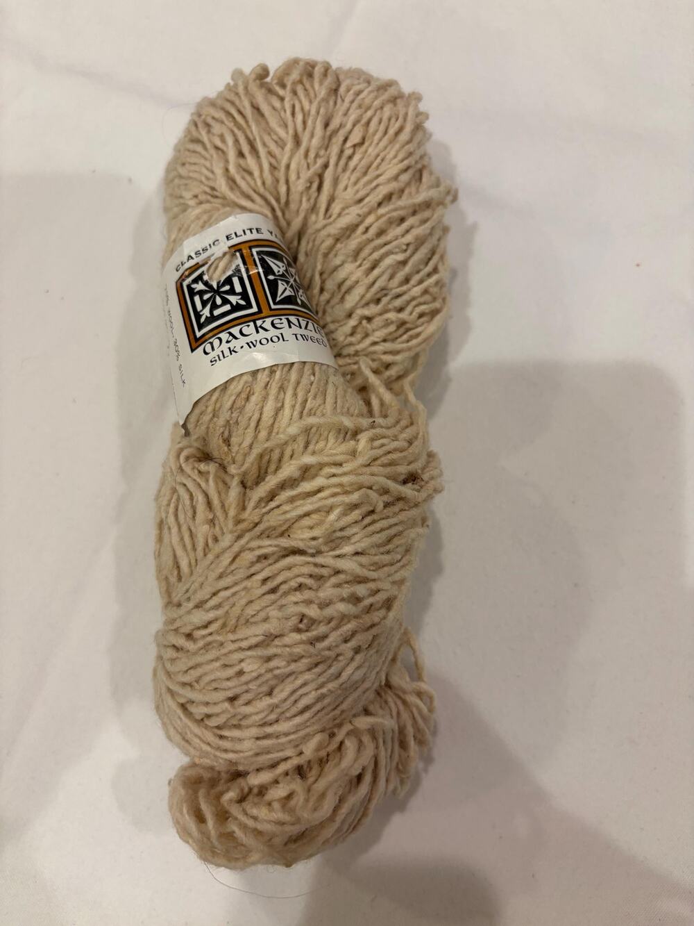 Mackenzie Classic Elite Yarns. Skein of Silk Wool Tweed Yarn.